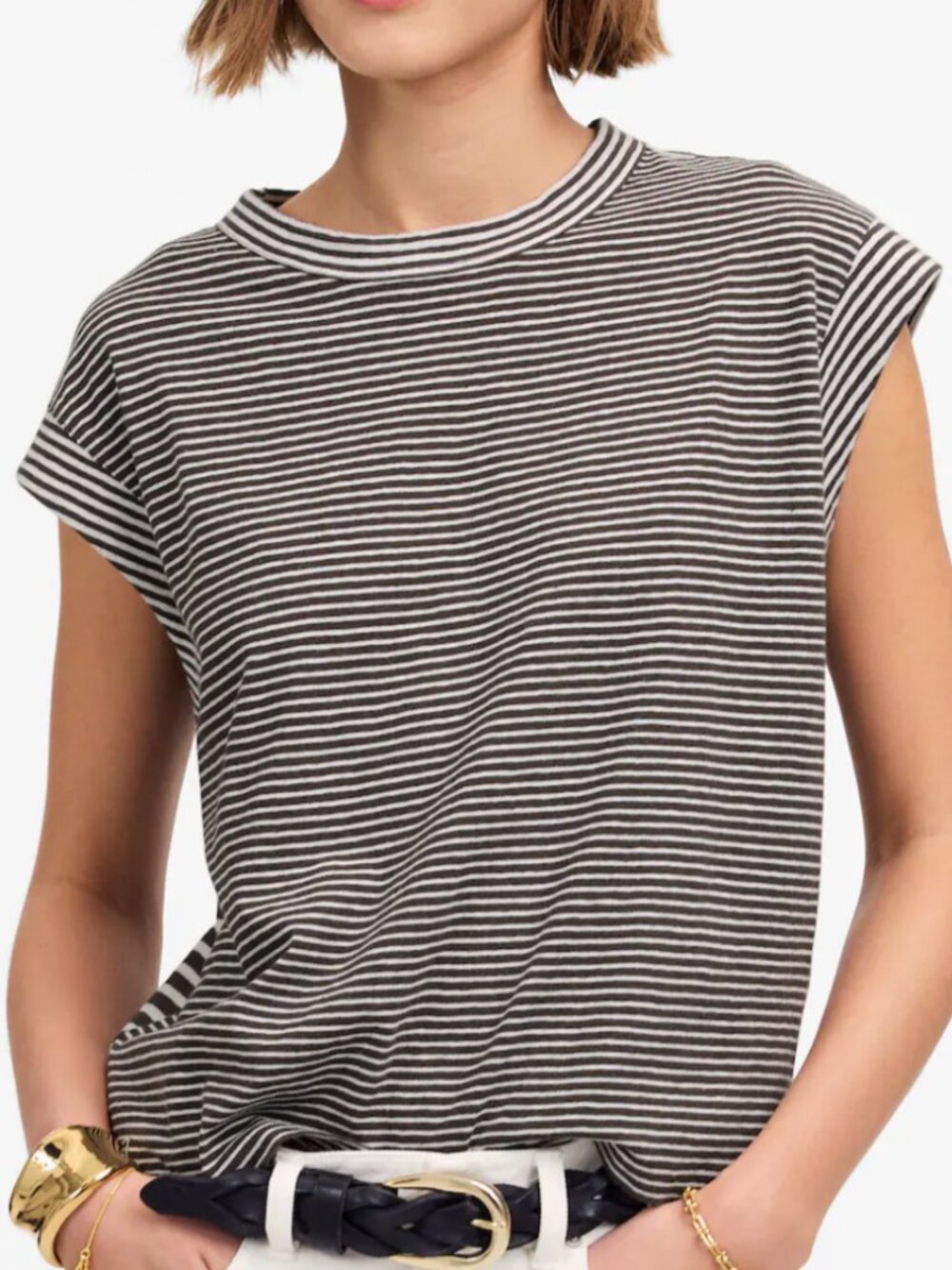 Madewell Boxy Muscle Tee in Stripe